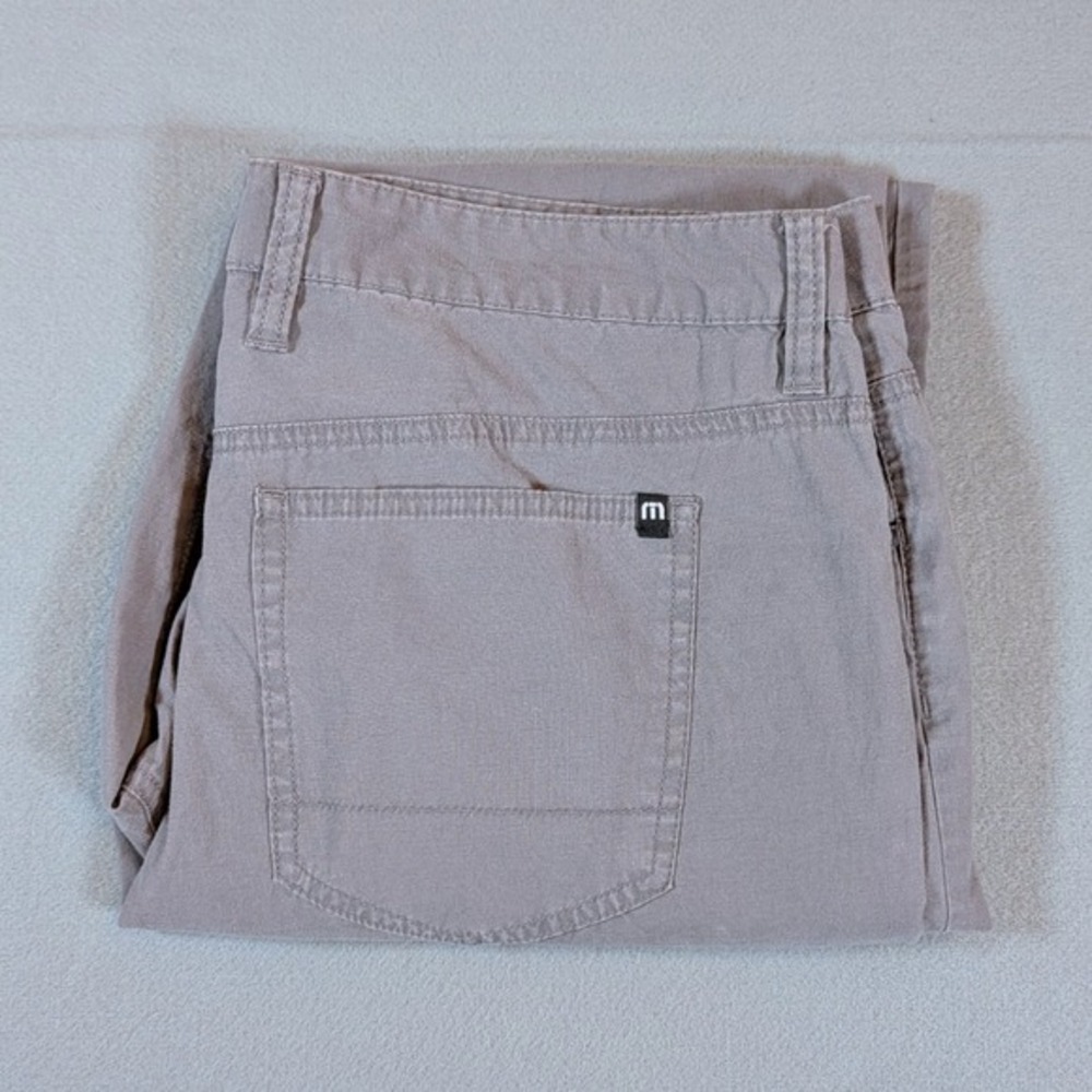 Travis Mathew Men's 36x32 Tan Chinos‎ Pants Tencel Cotton Golf